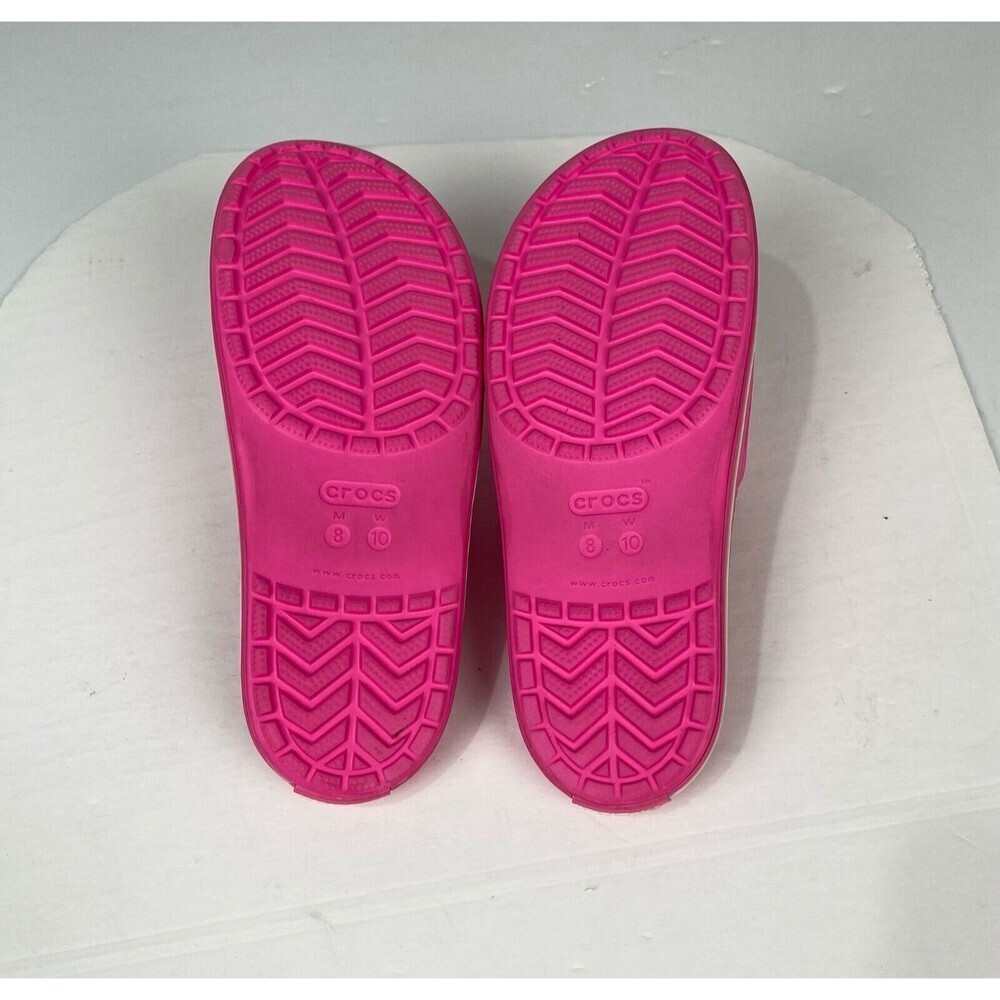 ICONIC CROCS COMFORT Sandals size Mens 8 Womens 10 Electric Pink - Picture 3 of 10